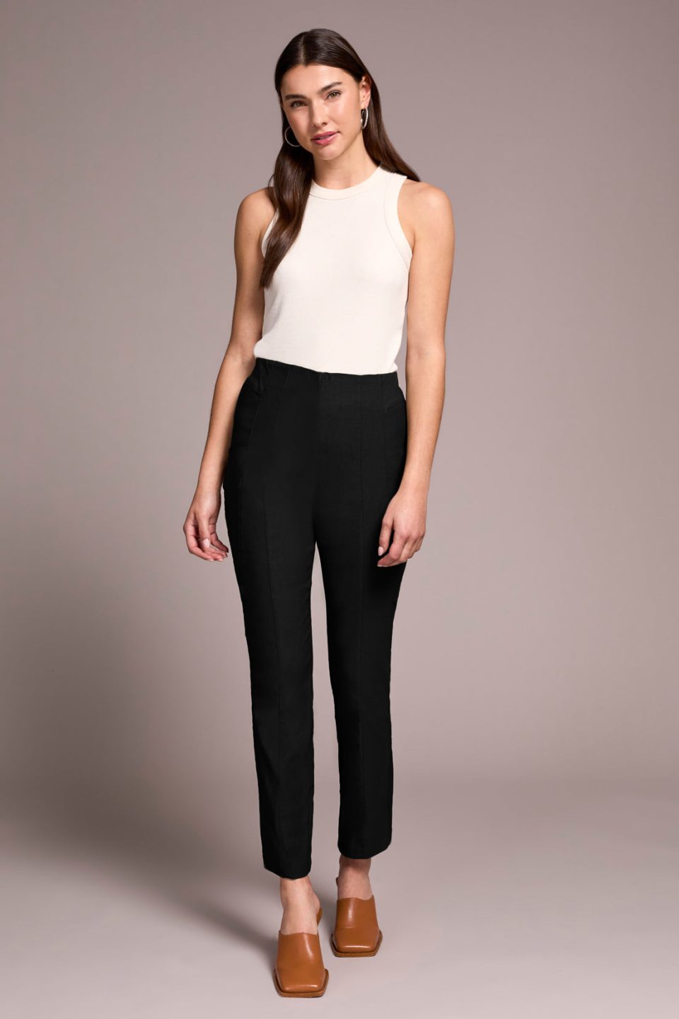 Flatten It® Pull-On Slim Leg Ankle Pants-Black