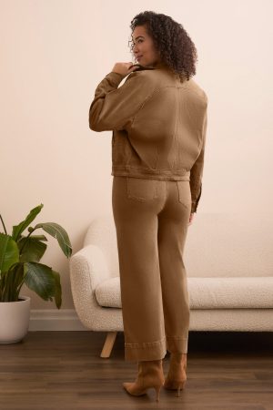 Comfort Stretch Raglan Sleeve Jacket-Walnut