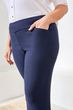 Performance Stretch Flatten It® Slimming Ankle Pants-Deepblue