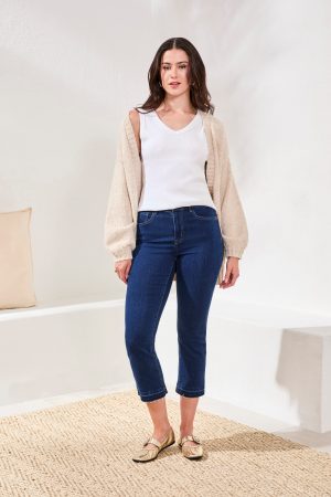 Sophia Curvy Micro Flare Jeans-Deepwater