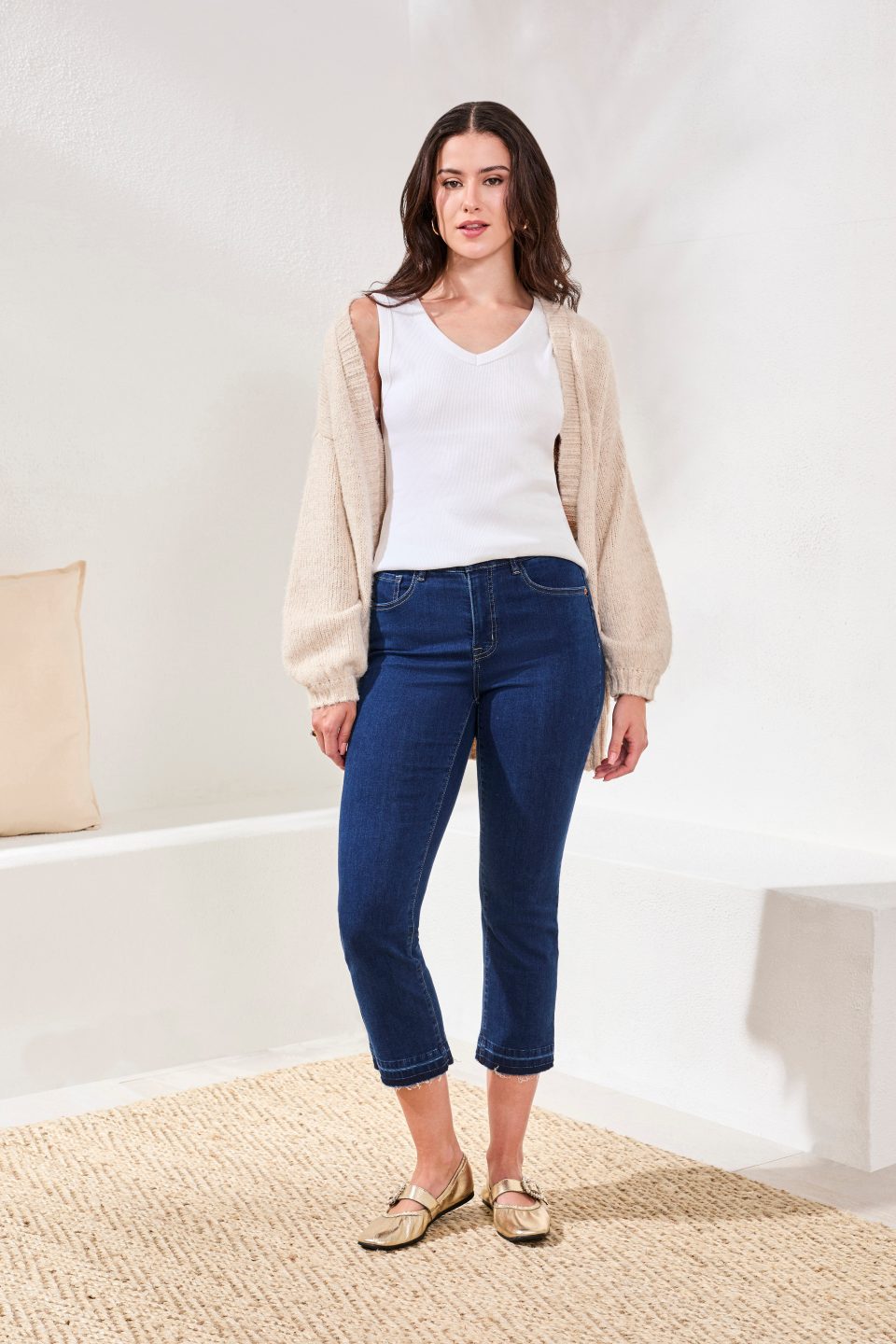 Sophia Curvy Micro Flare Jeans-Deepwater