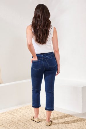 Sophia Curvy Micro Flare Jeans-Deepwater