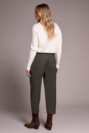 Audrey Mid Rise Girlfriend Barrel Crop Jeans-Spruce