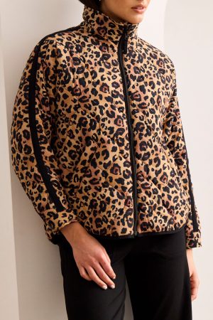 Lightweight Drop Shoulder Quilted Puffer-Biscotti