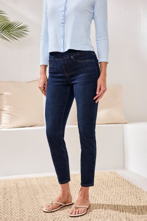Audrey Pull-On Ankle Jegging-Deepocean
