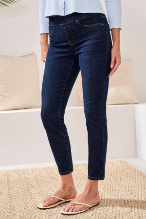 Audrey Pull-On Ankle Jegging-Deepocean