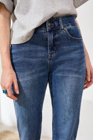 Petite Sophia Curvy Straight Leg Jeans-Dk.Vintage