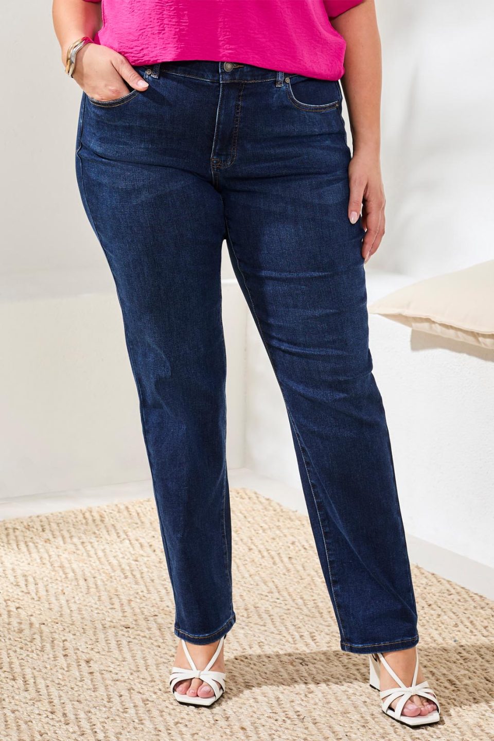 Sophia Curvy Straight Leg Jeans-Deepocean