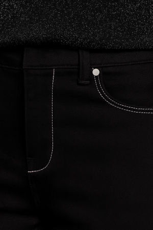 Sophia Curvy Straight Leg Jeans With Contrast Stitching-Tuxedo