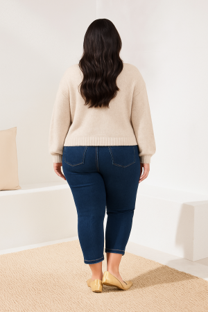 Sophia Curvy Micro Flare Jeans-Deepwater