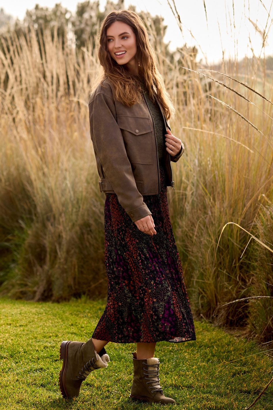 Vintage Faux Leather Jacket-Cocoa