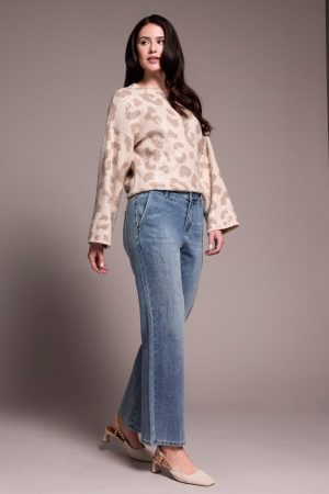Brooke High Rise Super Straight Rhinestone Jeans-Jewelblue