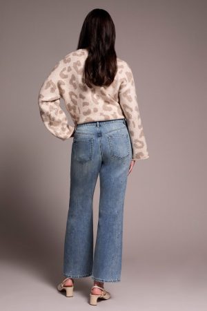 Brooke High Rise Super Straight Rhinestone Jeans-Jewelblue