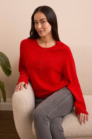 Signature Cashmere Deluxe Sweater-Crimson
