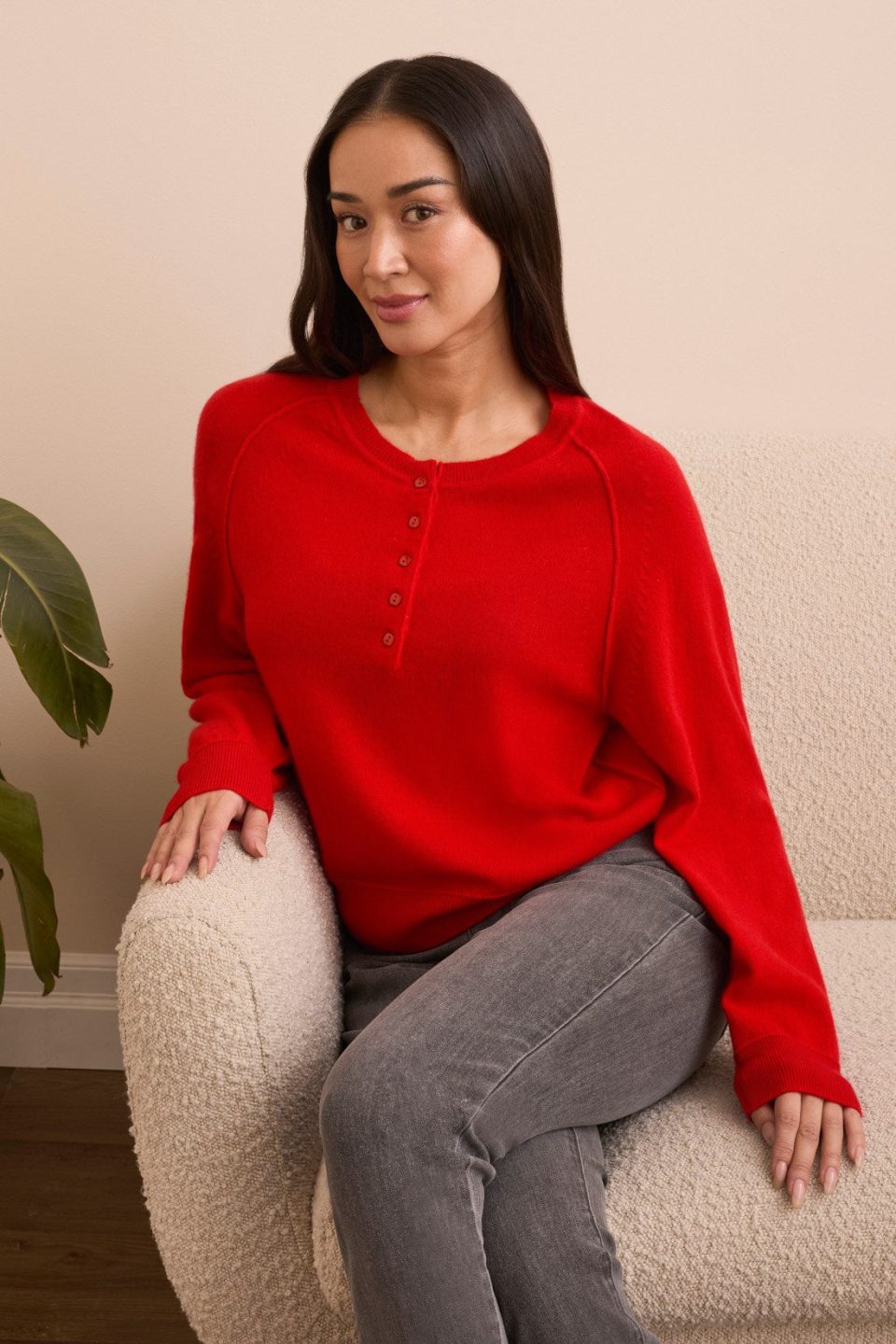 Signature Cashmere Deluxe Sweater-Crimson