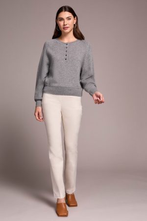 Signature Cashmere Deluxe Sweater-H charcoal