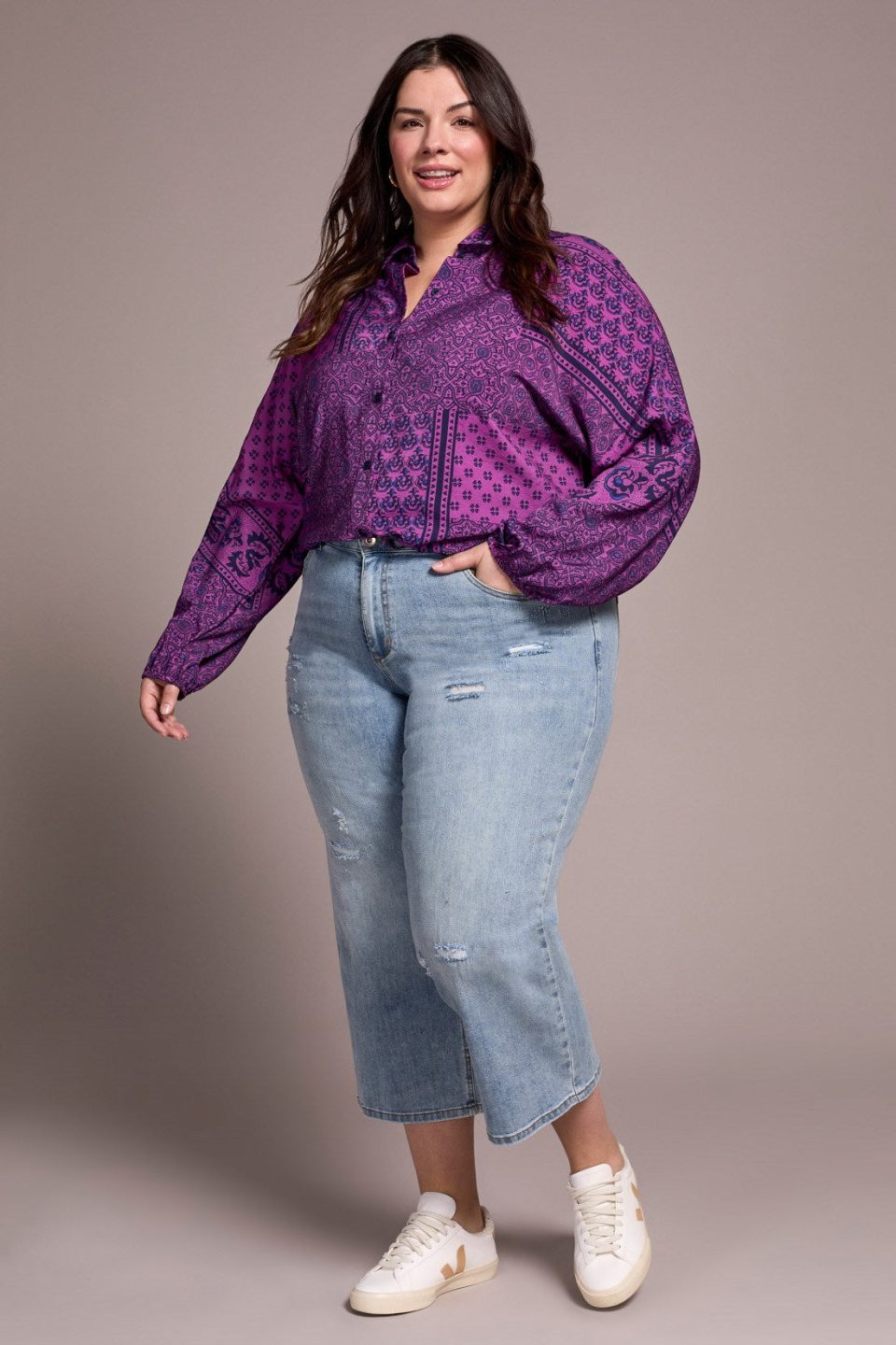 Classic Denim Audrey Girlfriend Jeans-Washedblue