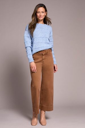 Comfort Stretch High Rise Palazzo Pants-Walnut