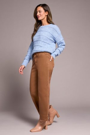 Comfort Stretch High Rise Palazzo Pants-Walnut