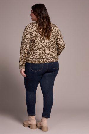 Double Knit Long-Sleeve Sweater Cardigan-Ice latte