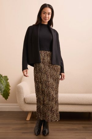 Double Knit Shawl Collar Coatigan-Black