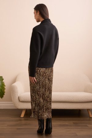 Double Knit Shawl Collar Coatigan-Black