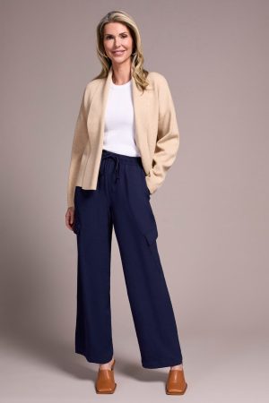 Double Knit Shawl Collar Coatigan-H latte