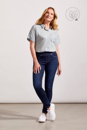Audrey Pull-On Full Length Jegging-Deepocean
