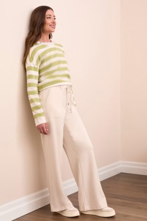Signature Everybody Stretch Ponte Palazzo Pull-On Pants-Moonstone