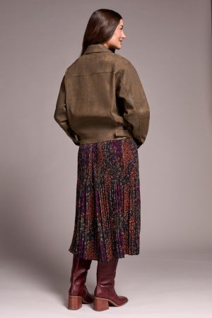 Vintage Faux Leather Jacket-Cocoa