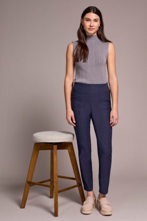 Flatten It® Pull-On Slim Leg Ankle Pants-Sapphire