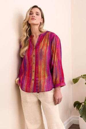 Flowy Dolman Sleeve Blouse-Tangored