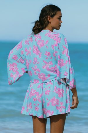 Kihei Front-Tie Kimono Top-Kihei