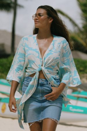 Molokai Front-Tie Kimono Top-Molokai