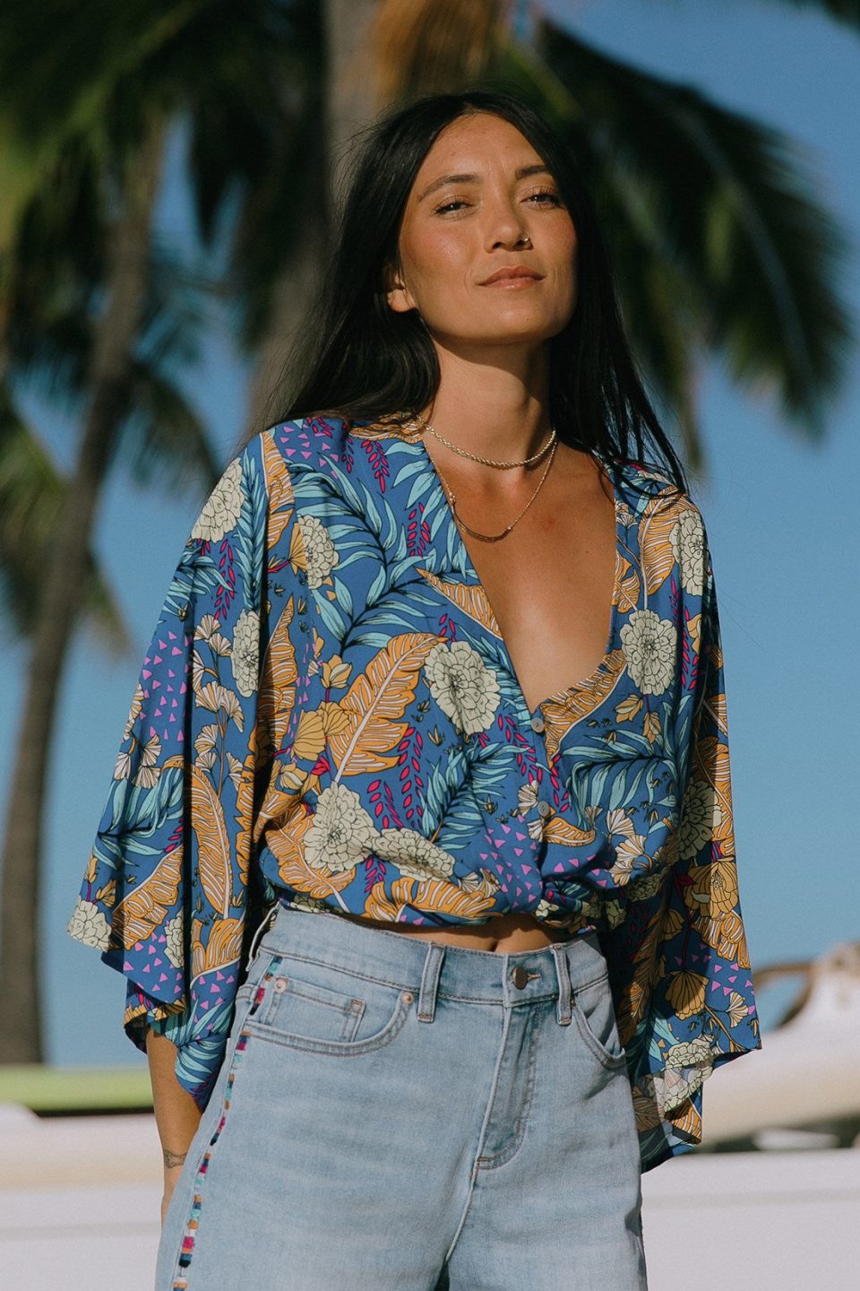 Morocco Front-Tie Kimono Top-Morocco