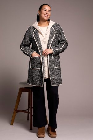 Herringbone Lightweight Fooler Coat-H charcoal
