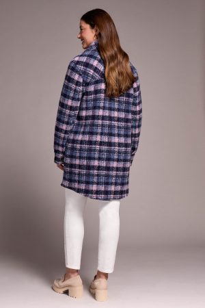 Tweed Plaid Shacket-Vintagelilac