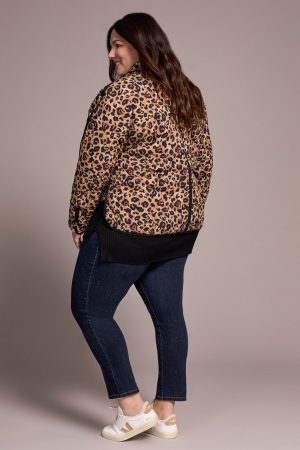 Lightweight Drop Shoulder Quilted Puffer-Biscotti