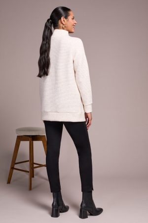 Long-Sleeve Tunic With Invisible Pockets-Sandstone