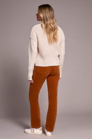Multi Speckle Crew Neck Sweater-M cream