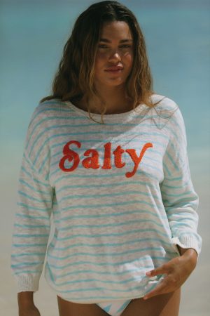 Oasis Nautical Stripe Scoop Neck Sweater-Oasis