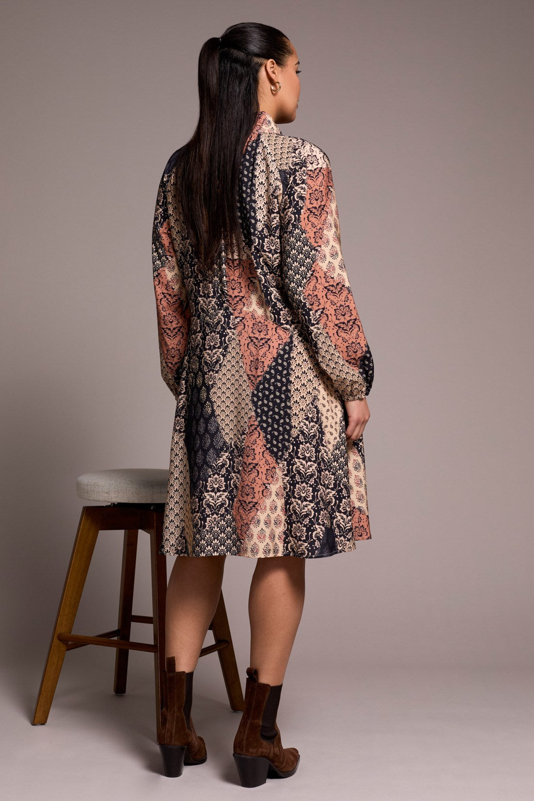 tribal-printed-patchwork-raglan-3-4-sleeve-notch-neck-dress-almondlatte-113-5947o3249.jpg