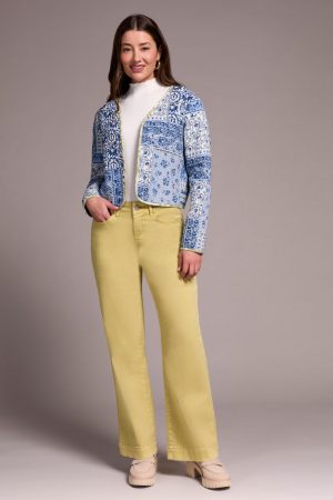 Quilted Cotton Patchwork Reversible Jacket-Ultrablue