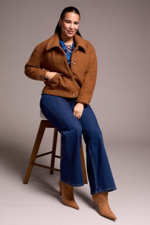 Soft Boucle Button-Front Jacket-Gingerspice