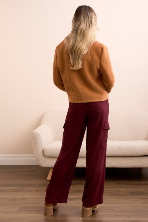 Super Soft Boucle Button-Front Jacket-Bran