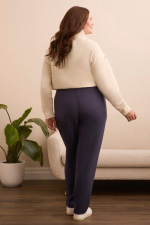 Techno Lux Pull-On Ankle Pants-Sapphire