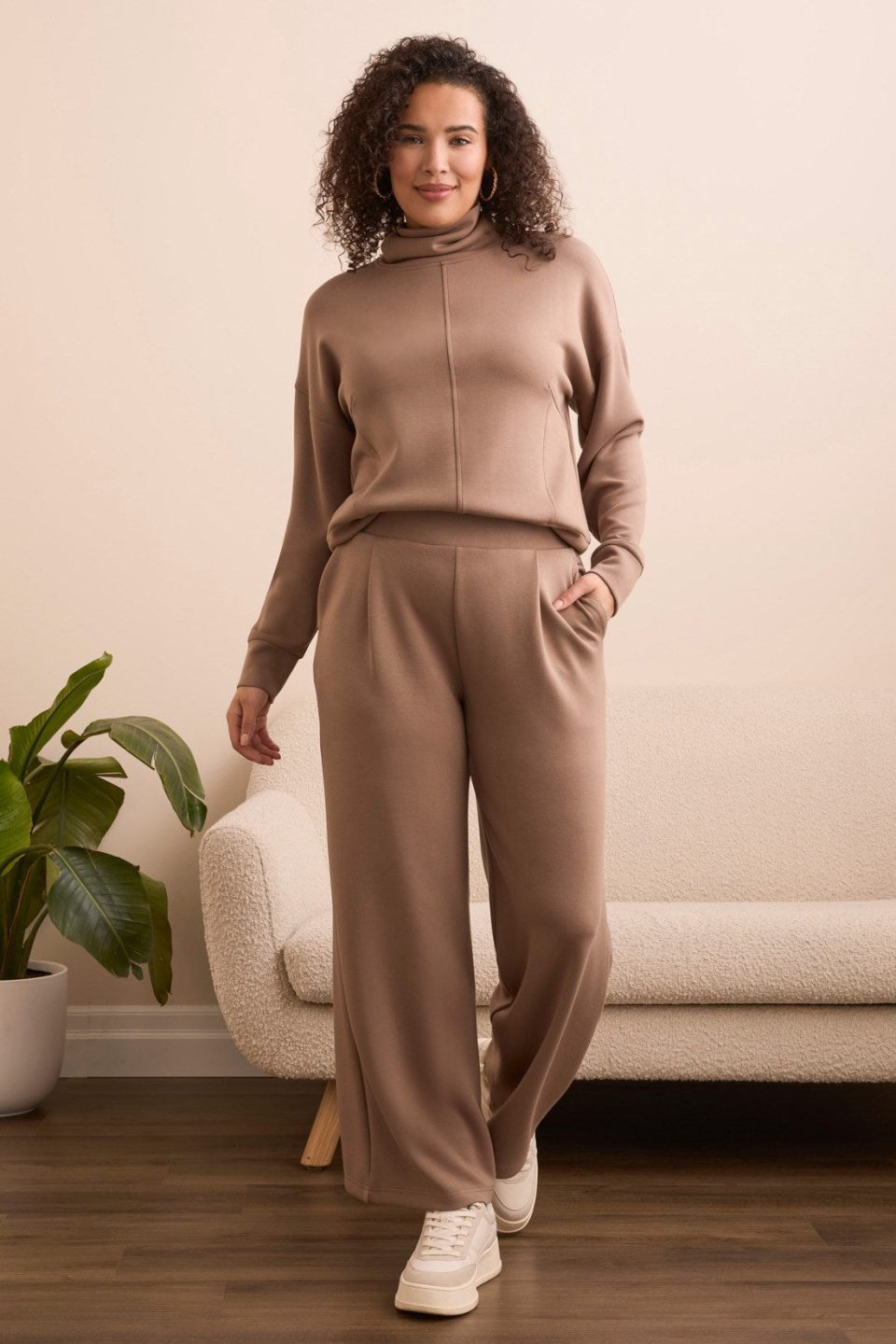 Techno Lux Wide Leg Pull-On Pants-Fossil