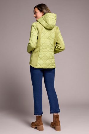 Water Repellent Textured Jacket-Wasabi