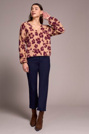 Wear 2 Ways Front To Back Sweater-Biscotti