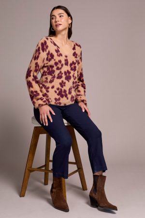 Wear 2 Ways Front To Back Sweater-Biscotti